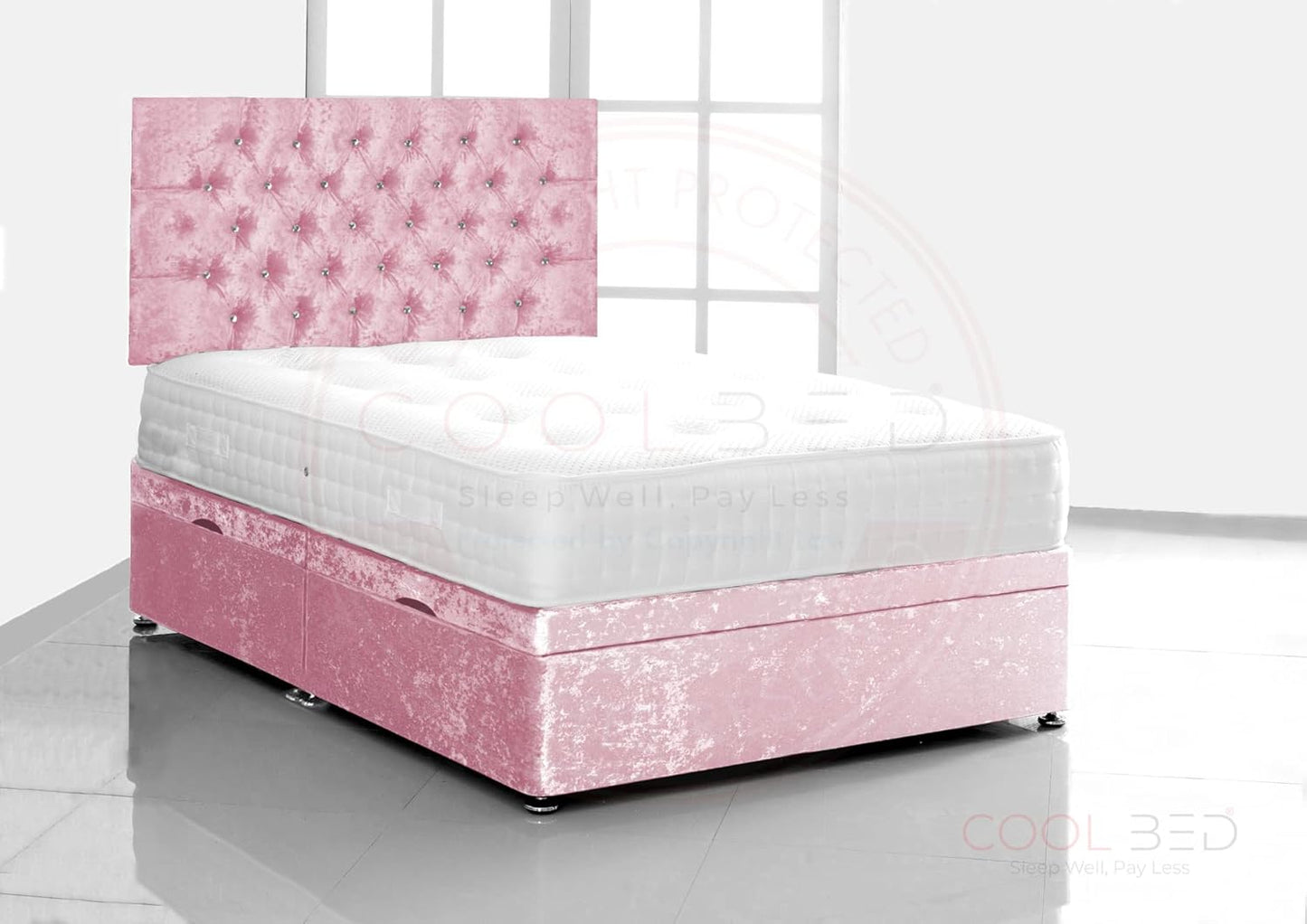 DIVAN BED CHESTERFIELD HEADBOARD