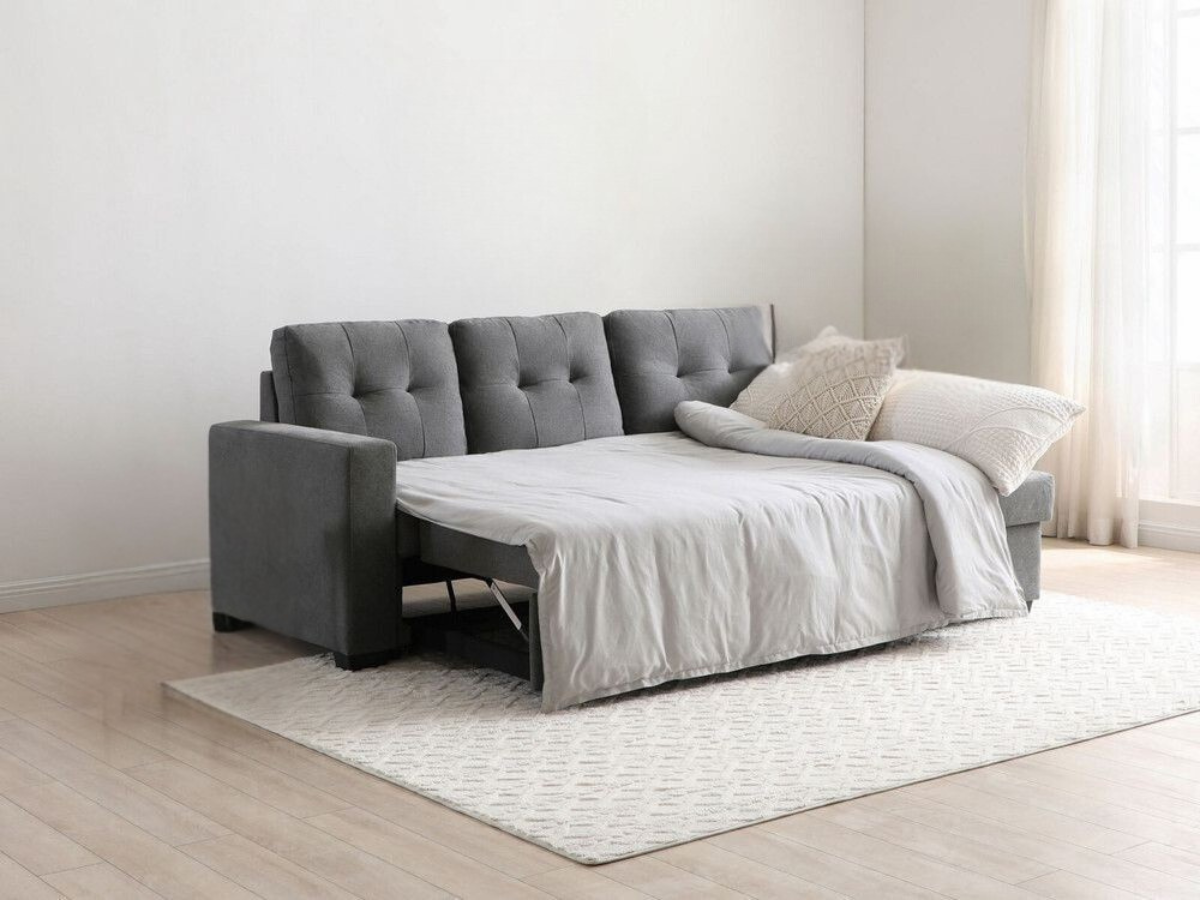 Francesca L Shape Sofa Bed Grey With Storage