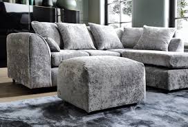 CRUSHED VELVET CORNER SOFA