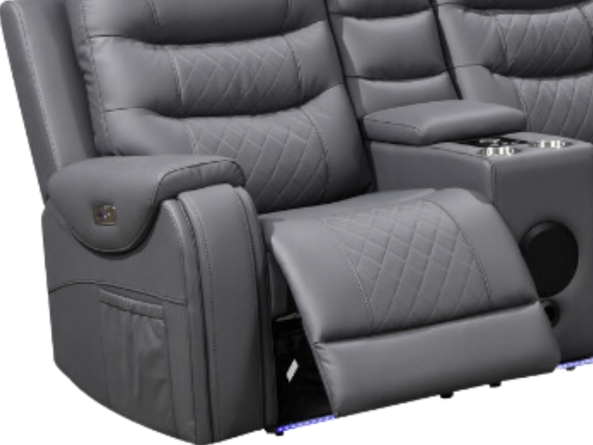 Forbes Electric Recliner Corner Leather Sofa