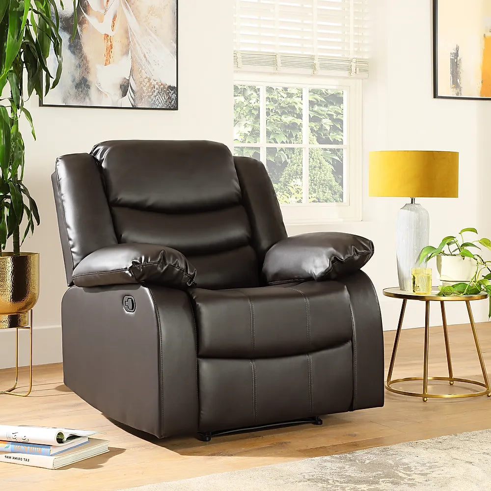 ROMA LEATHER RECLINER SOFA ARMCHAIR