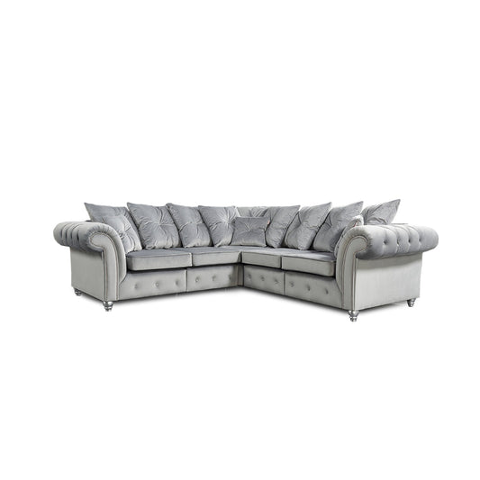 OLYMPIA PLUSH VELVET COMFORTABLE STYLISH CHESTERFIELD CORNER SOFA