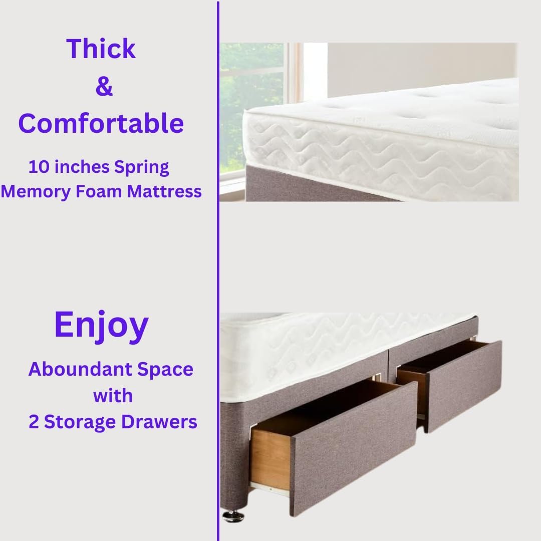 DIVAN BED CUBED HEADBOARD