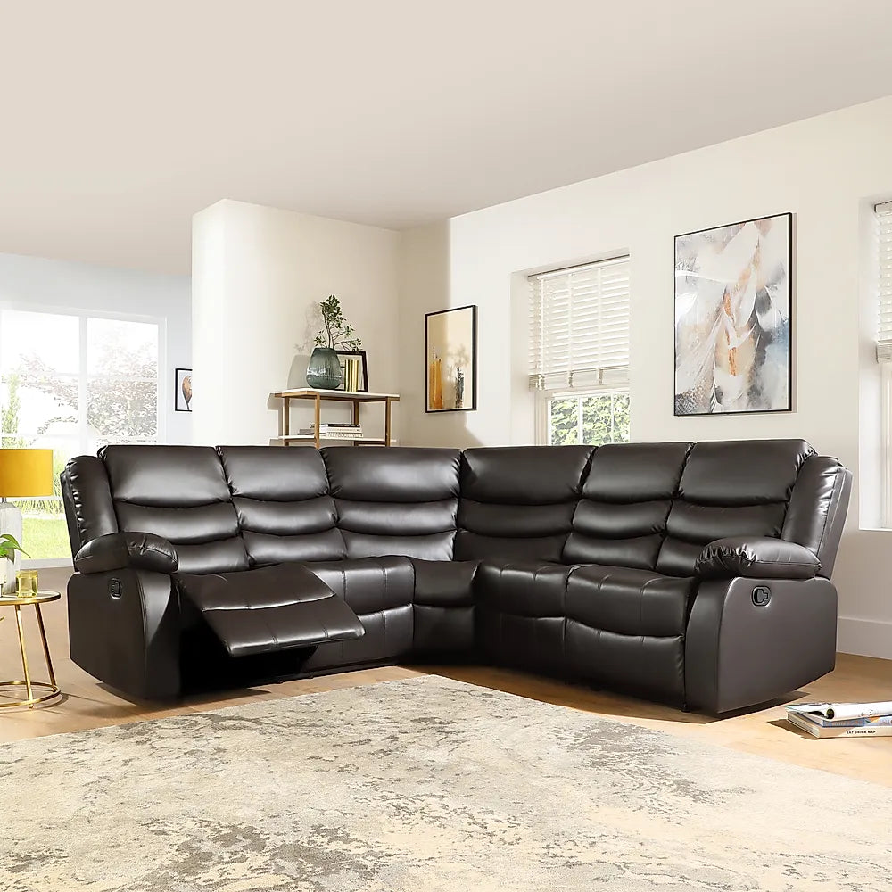 ROMA LEATHER RECLINER CORNER SOFA