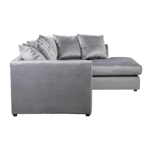DYLAN PLUSH VELVET 4 SEATER SINGLE ARM CORNER SOFA