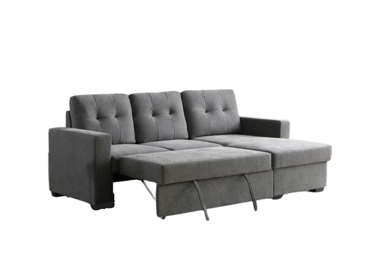 Francesca L Shape Sofa Bed Grey With Storage