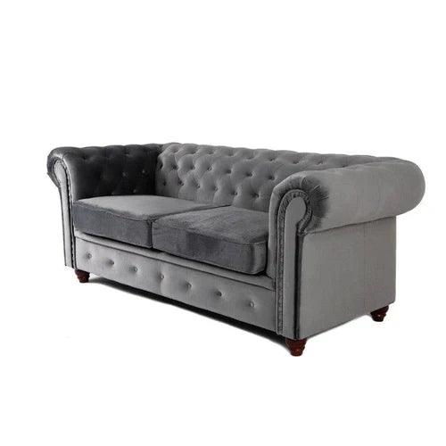 INFINITY CHESTERFIELD SOFA SET 3+2 SEATER GREY