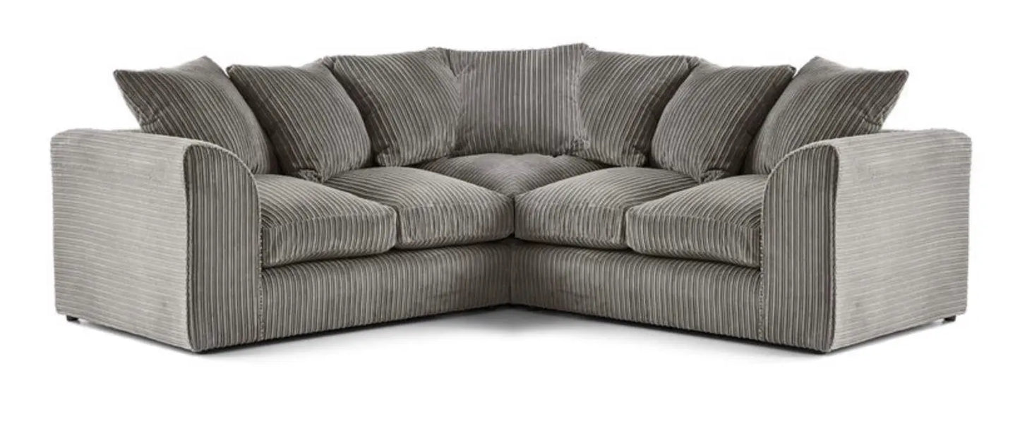 JUMBO CORD LARGE CORNER SOFA WITH DUAL ARMREST