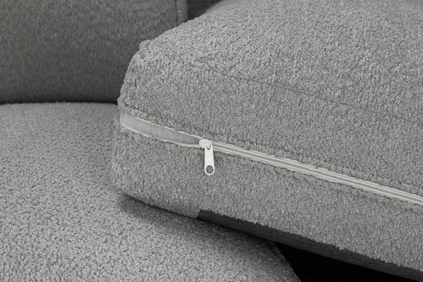U-SHAPE BOUCLE/ TEDDY FABRIC SOFA