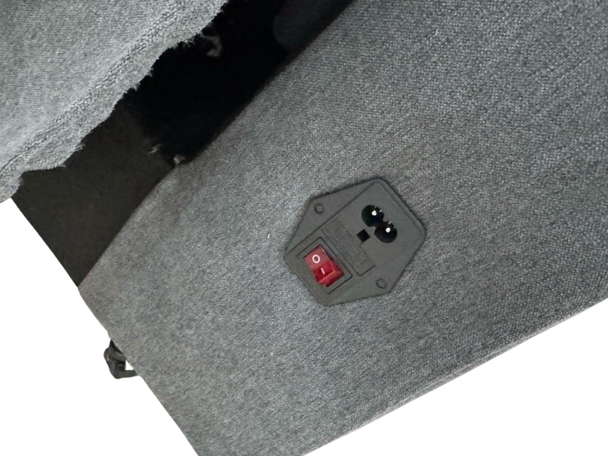 Napoli Grey Fabric Electric Recliner Corner Sofa