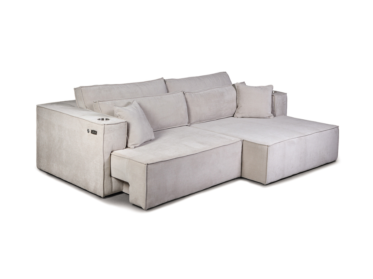 Selena Cream Fabric Electric Sofa Bed