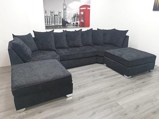 LARGE BISHOP U-SHAPE SOFA – SPACIOUS LUXURY WITH REMOVABLE STOOLS!