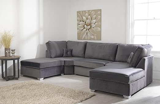 LARGE BISHOP U-SHAPE SOFA – SPACIOUS LUXURY WITH REMOVABLE STOOLS!