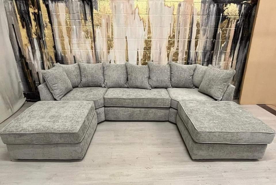 LARGE BISHOP U-SHAPE SOFA – SPACIOUS LUXURY WITH REMOVABLE STOOLS!