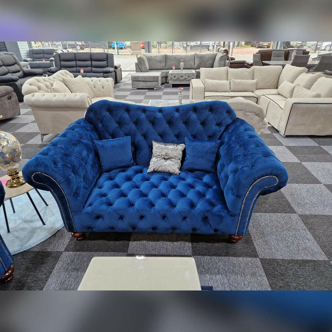 ELEGANCE CHESTERFIELD SOFA 3+2 BLUE