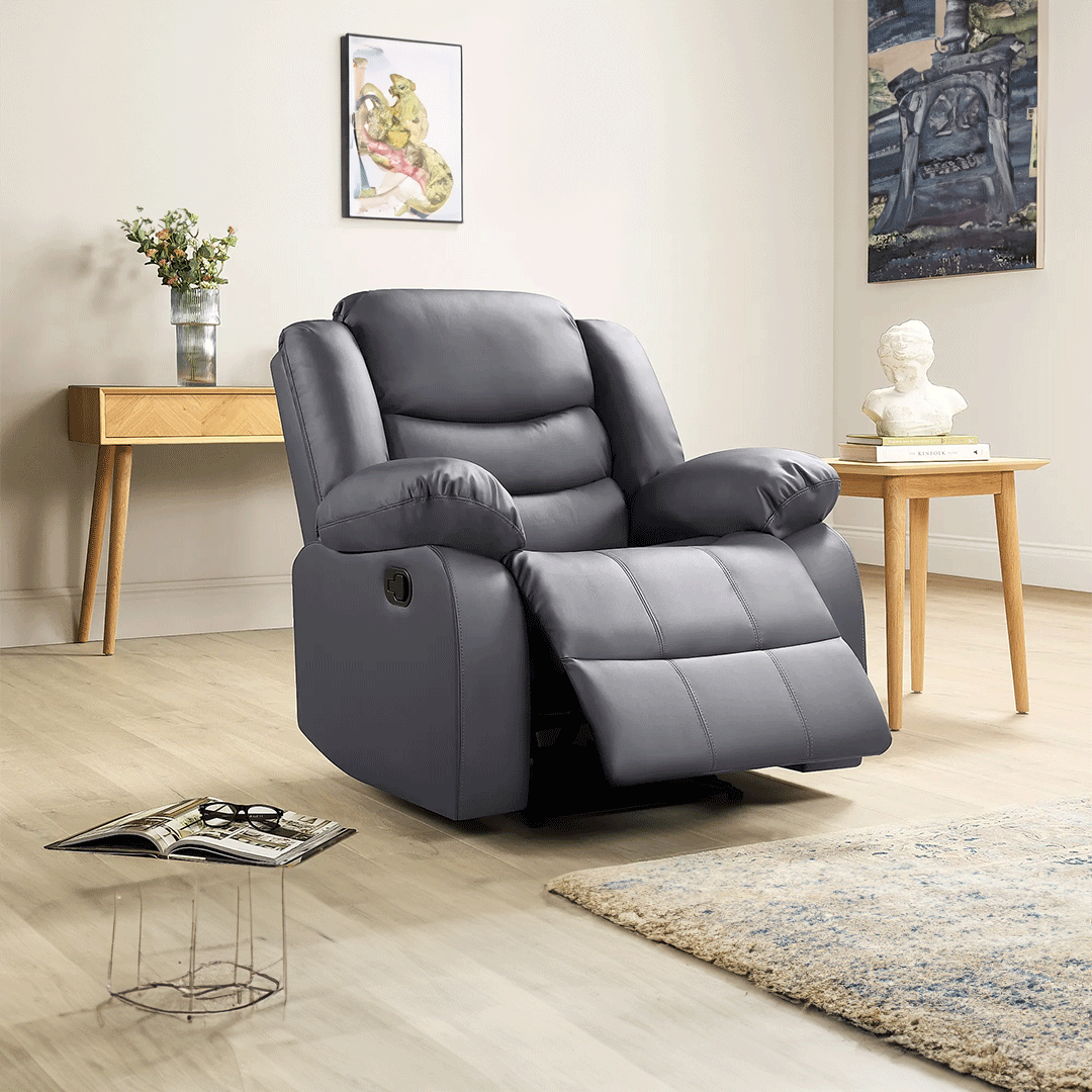 ROMA LEATHER RECLINER SOFA ARMCHAIR