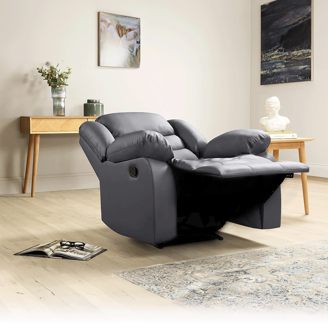 ROMA LEATHER RECLINER SOFA ARMCHAIR