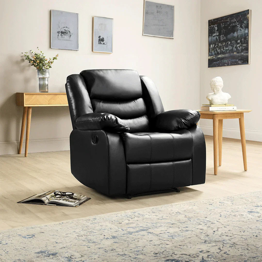 ROMA LEATHER RECLINER SOFA ARMCHAIR