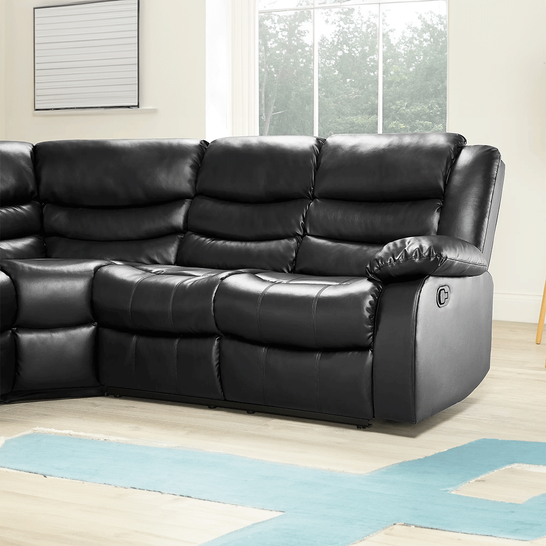 ROMA LEATHER RECLINER CORNER SOFA