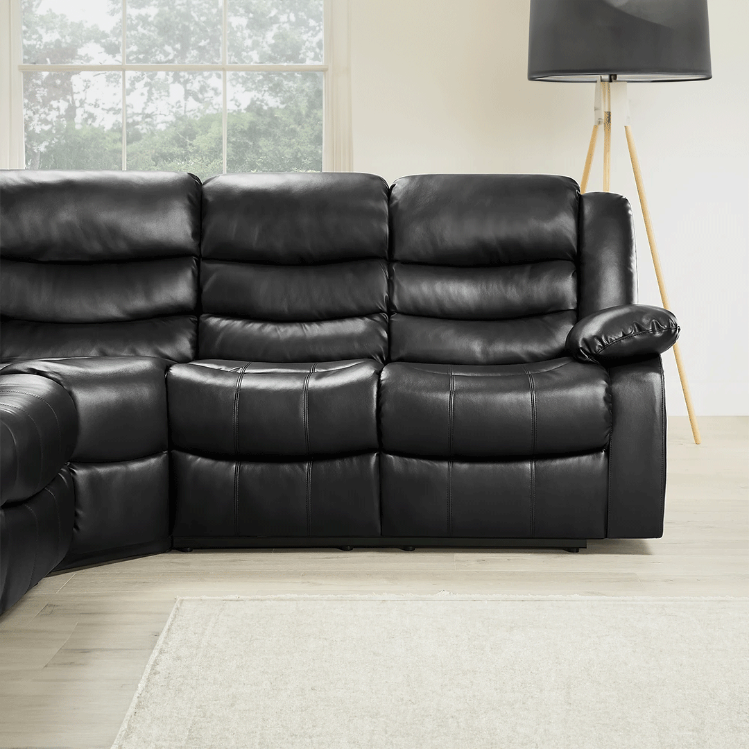 ROMA LEATHER RECLINER CORNER SOFA