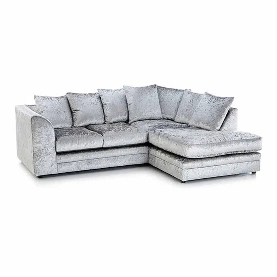 CRUSHED VELVET CORNER SOFA