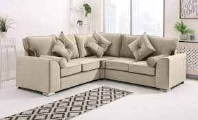 PLUSH VELVET LARGE CORNER SOFA WITH DUAL ARMREST